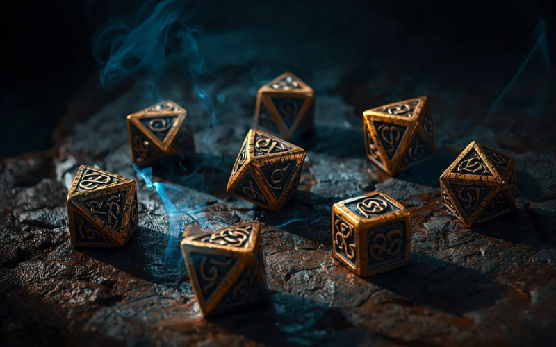 Haxtec Metal RPG Dice Set - Premium Metal Dice