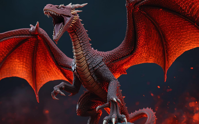 WizKids Adult Red Dragon Miniature - Best Dragon Mini